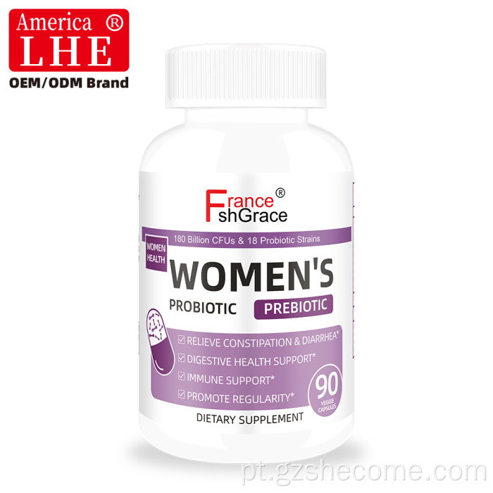Shecome Cápsulas Probióticas Prebióticas Femininas Saúde Digestiva